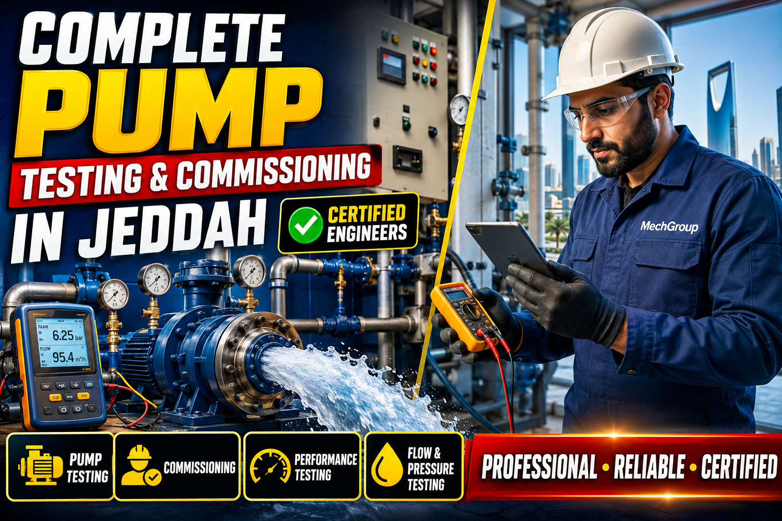 Complete Pump Testing & Commissioning Services in Jeddah